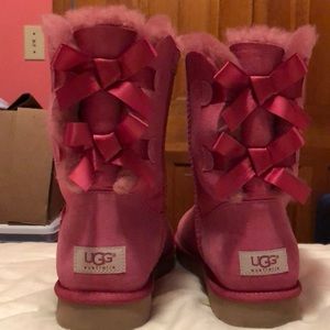 UGG Australia Pink Bailey Bow Boots